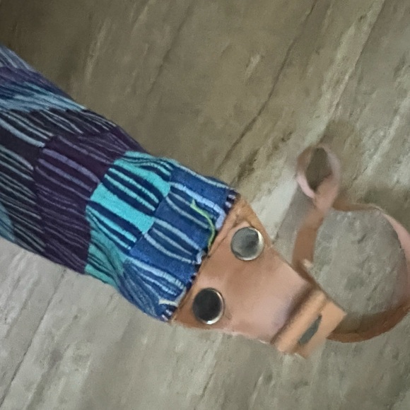 “The Blues” Artisan Woven Leather-Trim Crossbody & Shoulder Bag from Costa Rica - Picture 7 of 15